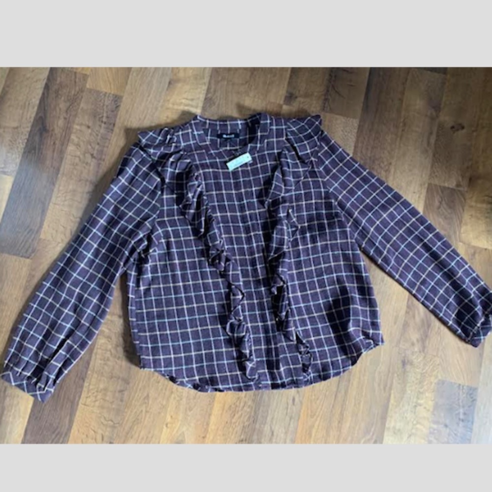 🆕 Madewell Ruffle Top - Picture 6 of 16